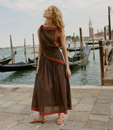 AMALIA TOP -- NOIR MONTMARTRE FOULARD