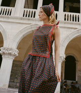 AMALIA TOP -- NOIR MONTMARTRE FOULARD