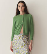 CLAUDINE CARDIGAN -- LIGHT KELLY GREEN
